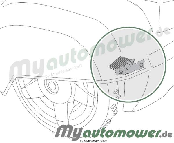 Radbürsten Set für Hinten Automower G2 220AC, 230ACX, SH