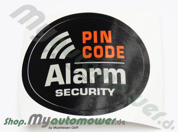 Code Alarm Security Aufkleber (SW, Klein, Rund)