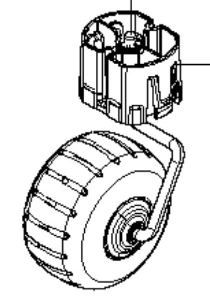 Roue avant complet avec kit d’axe kit 305 405X 415X P12 P16